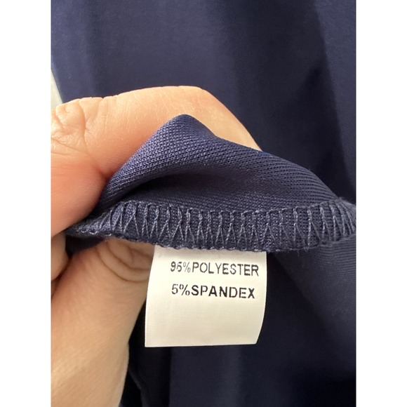 Oten Navy Blue Sleeveless Wrap Dress Size Large NWT Formal Wedding Date Night - Picture 6 of 6